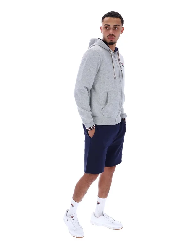 Sudadera con capucha y cremallera Tenconi en gris jaspeado