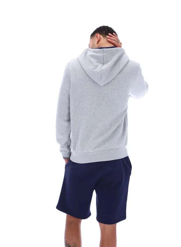 Sudadera con capucha y cremallera Tenconi en gris jaspeado