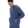 Sudadera con capucha y cremallera Tenconi en índigo vintage