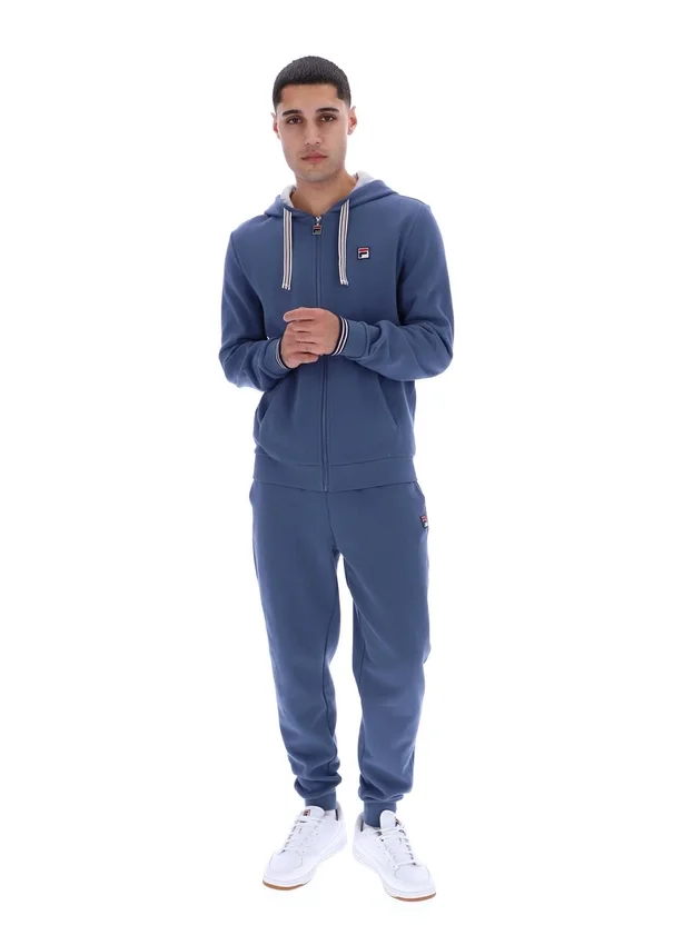 Sudadera con capucha y cremallera Tenconi en índigo vintage