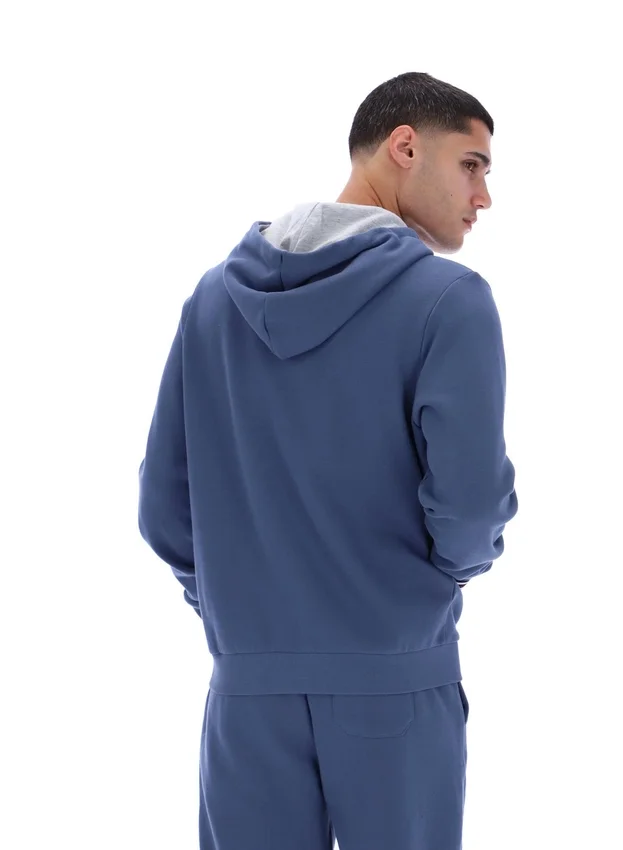 Sudadera con capucha y cremallera Tenconi en índigo vintage