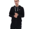 Sudadera con capucha y cremallera Tenconi negra
