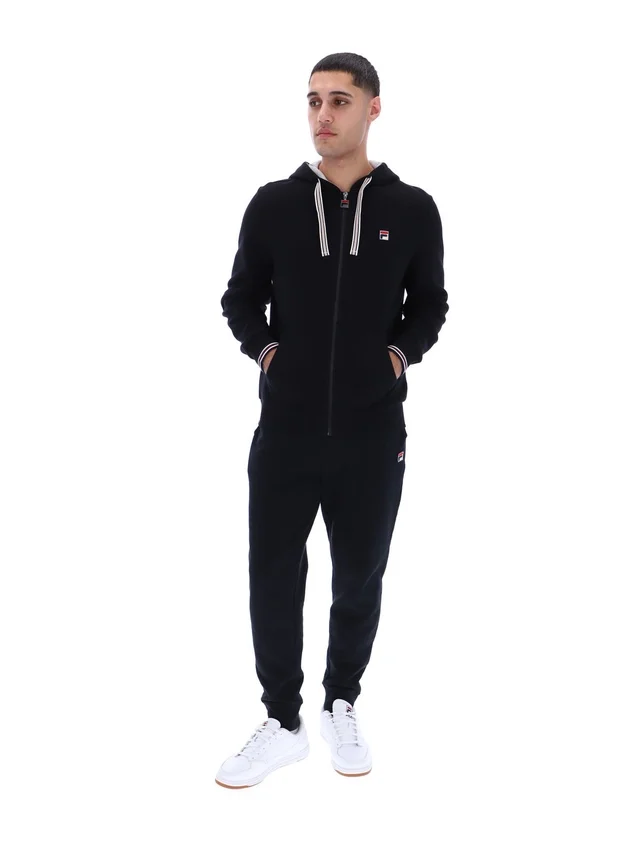 Sudadera con capucha y cremallera Tenconi negra