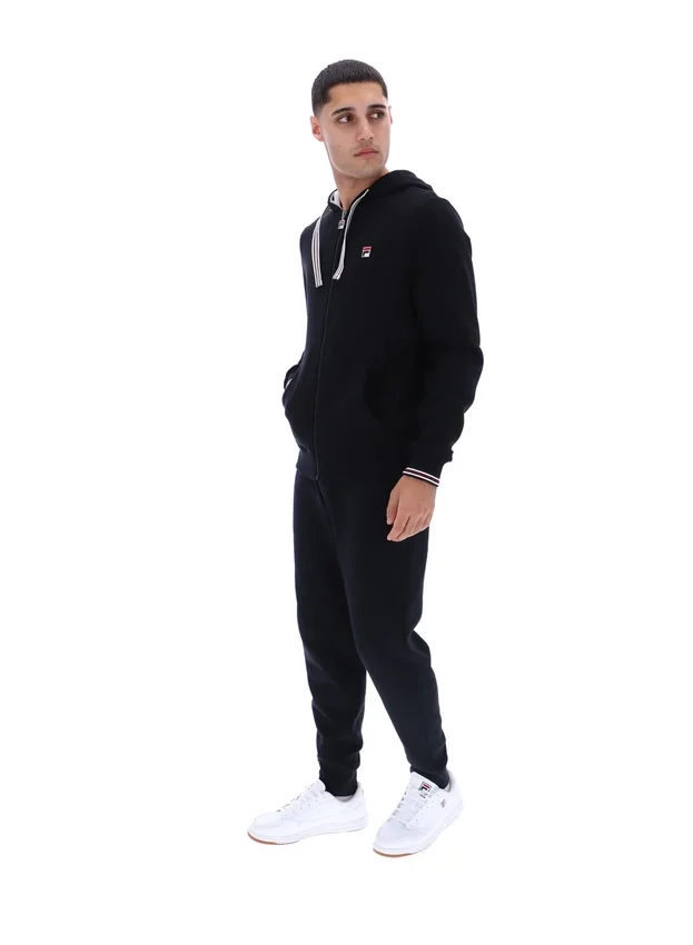 Sudadera con capucha y cremallera Tenconi negra