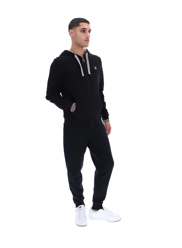 Sudadera con capucha y cremallera Tenconi negra
