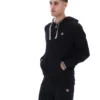 Sudadera con capucha y cremallera Tenconi negra