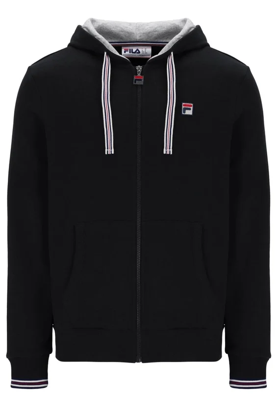 Sudadera con capucha y cremallera Tenconi negra