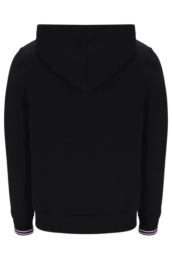Sudadera con capucha y cremallera Tenconi negra