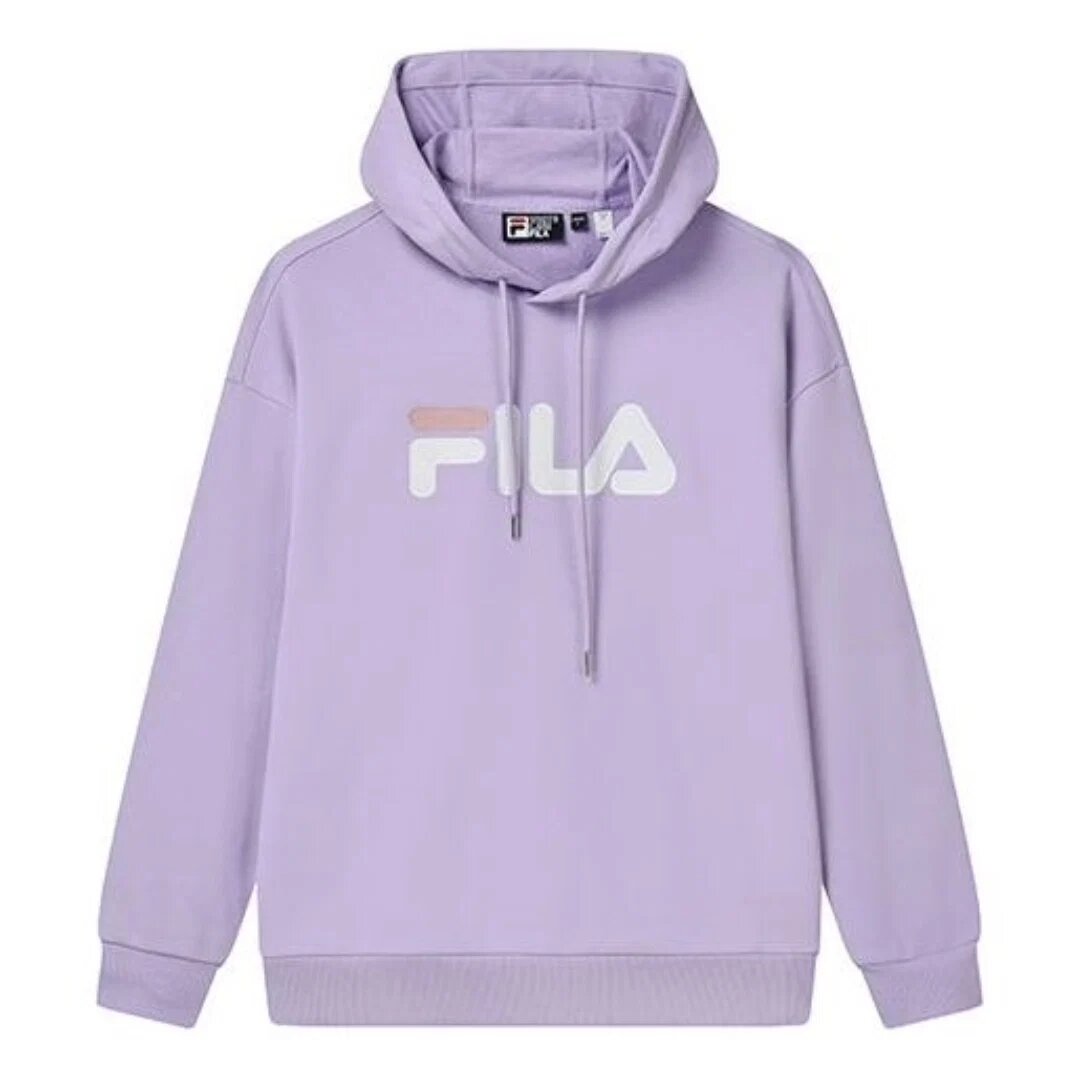 Sudadera con capucha y logotipo clásico «Púrpura y blanco»