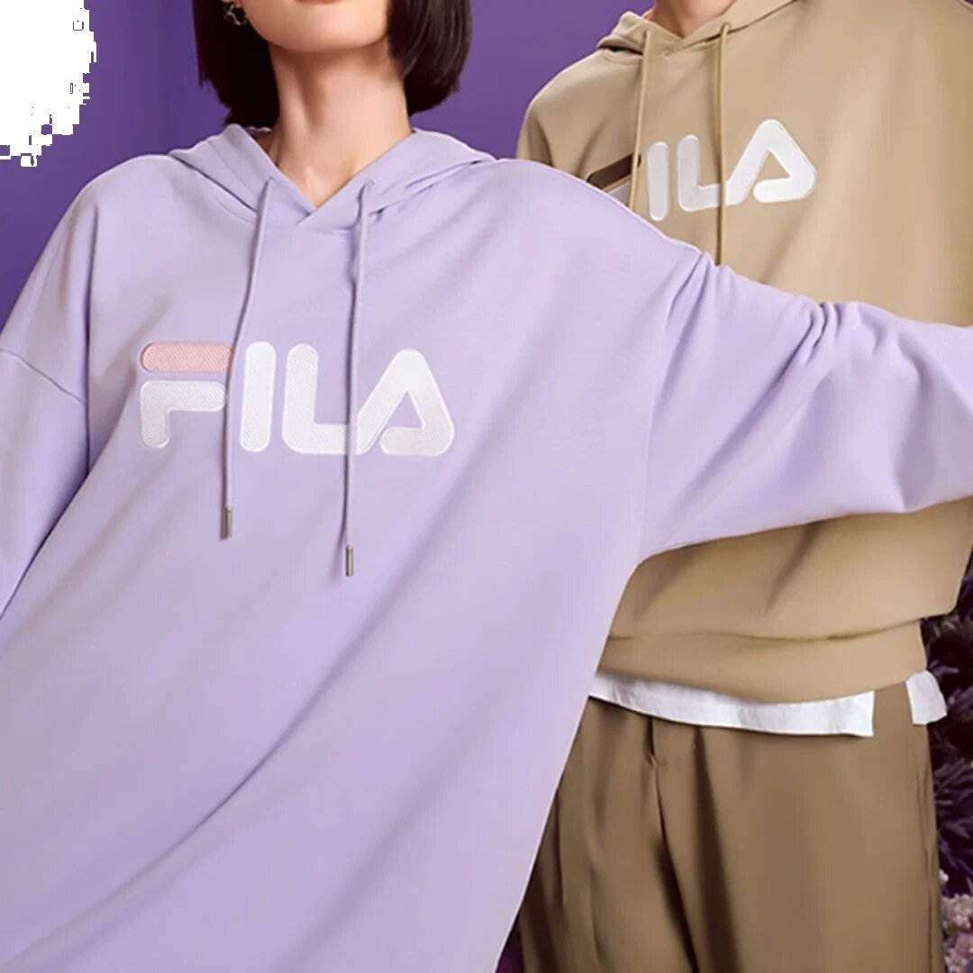 Sudadera con capucha y logotipo clásico «Púrpura y blanco»