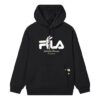 Sudadera con capucha y logotipo «Negro-Blanco»