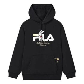 Sudadera con capucha y logotipo «Negro-Blanco»