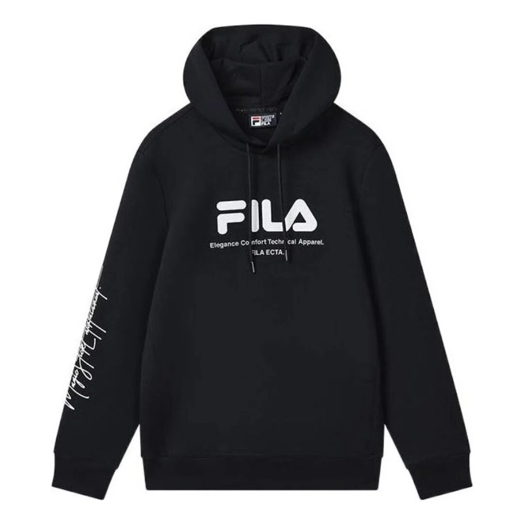 Sudadera con capucha y logotipo «Negro-Blanco»
