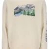 Sudadera con cuello redondo y estampado Len en blanco