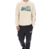 Sudadera con cuello redondo y estampado Len en blanco