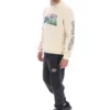 Sudadera con cuello redondo y estampado Len en blanco