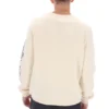 Sudadera con cuello redondo y estampado Len en blanco