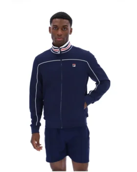 Sudadera con cuello ribeteado Federico de Fila en azul marino