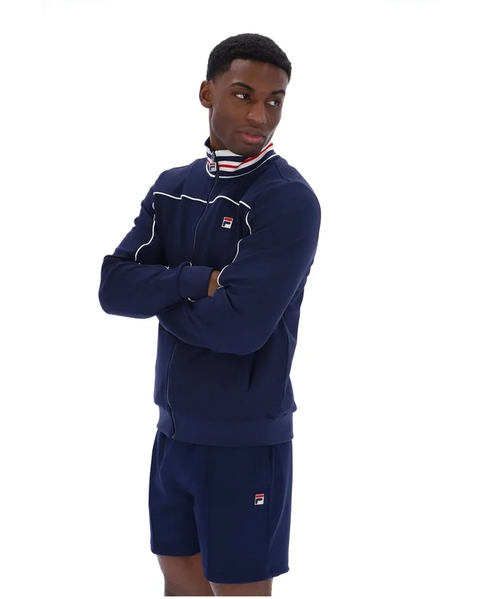Sudadera con cuello ribeteado Federico de Fila en azul marino
