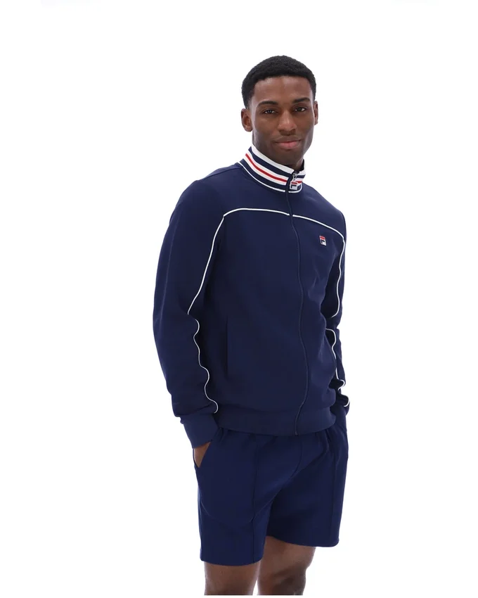 Sudadera con cuello ribeteado Federico de Fila en azul marino