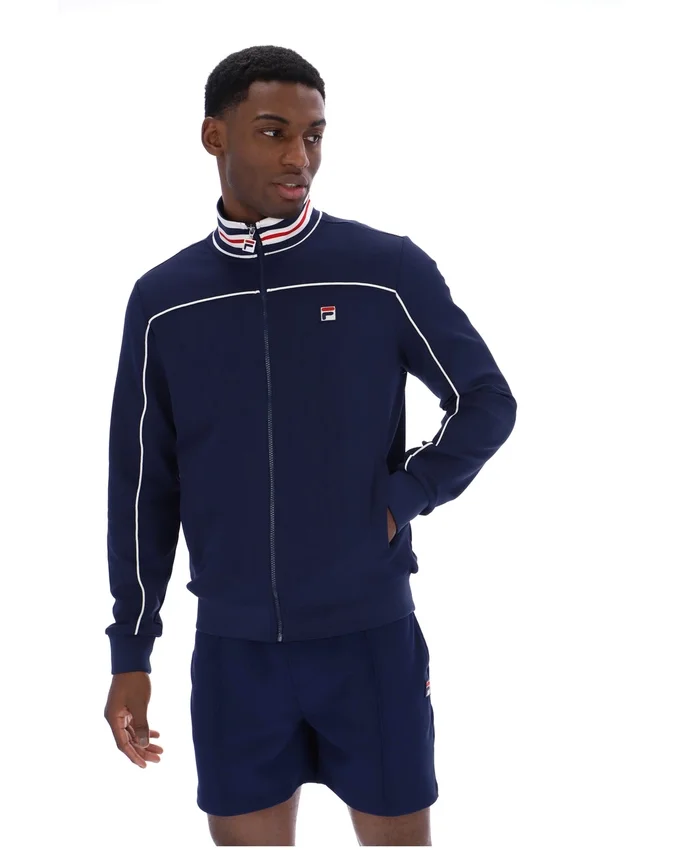 Sudadera con cuello ribeteado Federico de Fila en azul marino