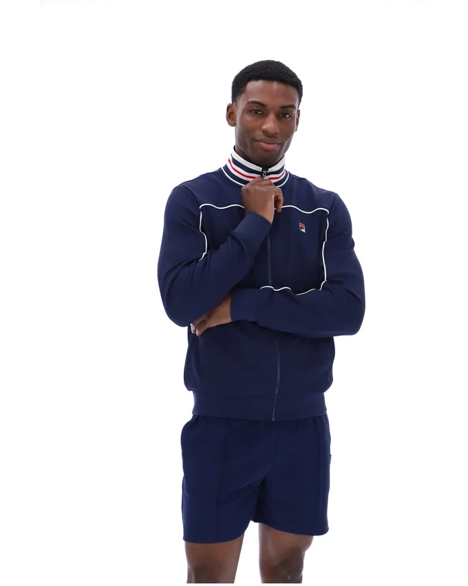 Sudadera con cuello ribeteado Federico de Fila en azul marino