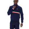 Sudadera con cuello y cremallera de 1/4 Rolando de Fila en azul marino