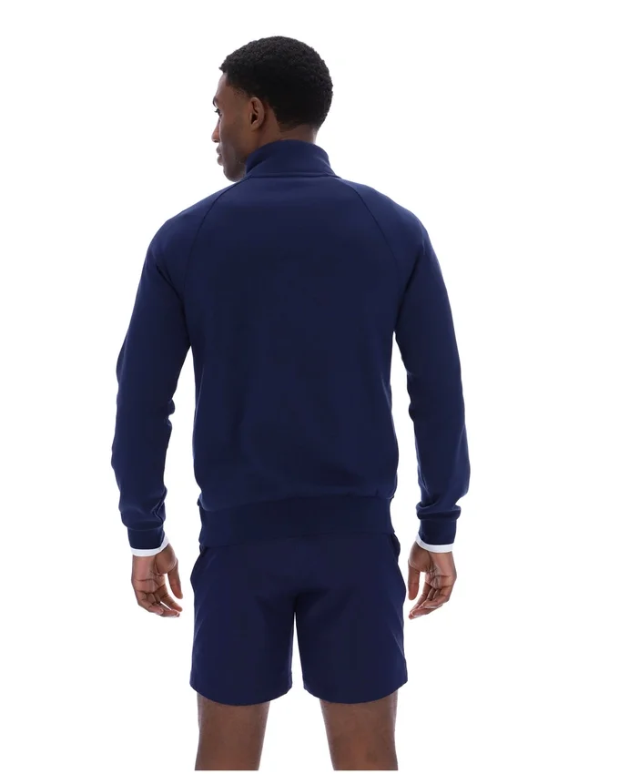 Sudadera con cuello y cremallera de 1/4 Rolando de Fila en azul marino