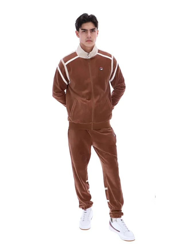 Sudadera con paneles contrastantes Gabriele en color capuchino