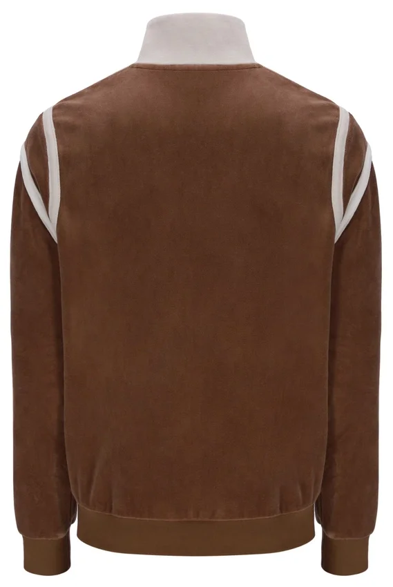 Sudadera con paneles contrastantes Gabriele en color capuchino