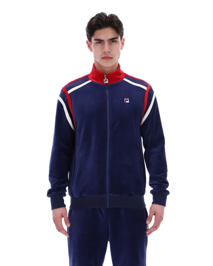 Sudadera con paneles en contraste Fila Gabriele en azul marino