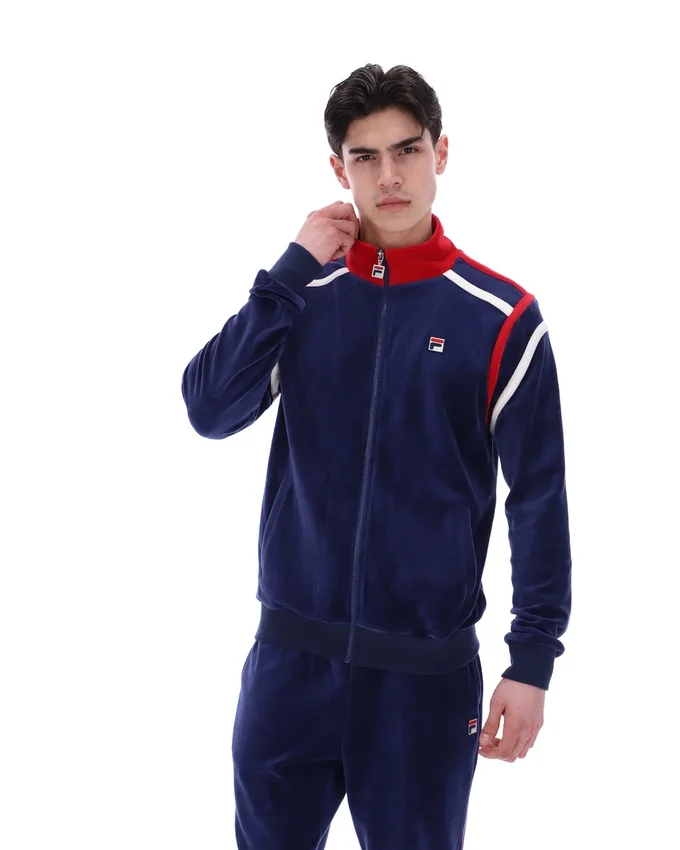 Sudadera con paneles en contraste Fila Gabriele en azul marino