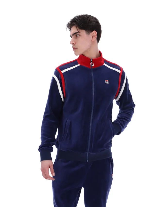 Sudadera con paneles en contraste Fila Gabriele en azul marino