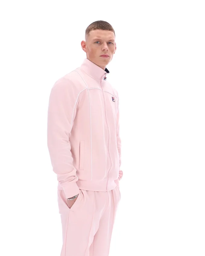 Sudadera con ribetes contrastantes Armando en rosa pálido