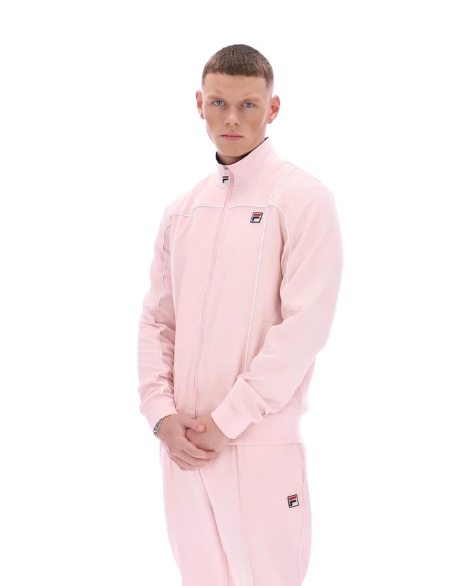 Sudadera con ribetes contrastantes Armando en rosa pálido