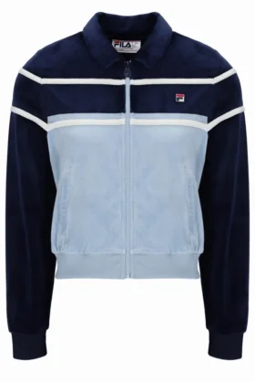 Sudadera corta con cremallera Giovana de Fila en azul marino