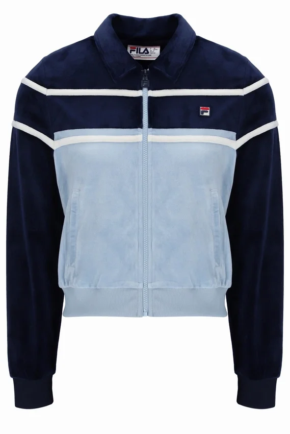 Sudadera corta con cremallera Giovana de Fila en azul marino