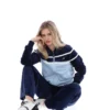 Sudadera corta con cremallera Giovana de Fila en azul marino