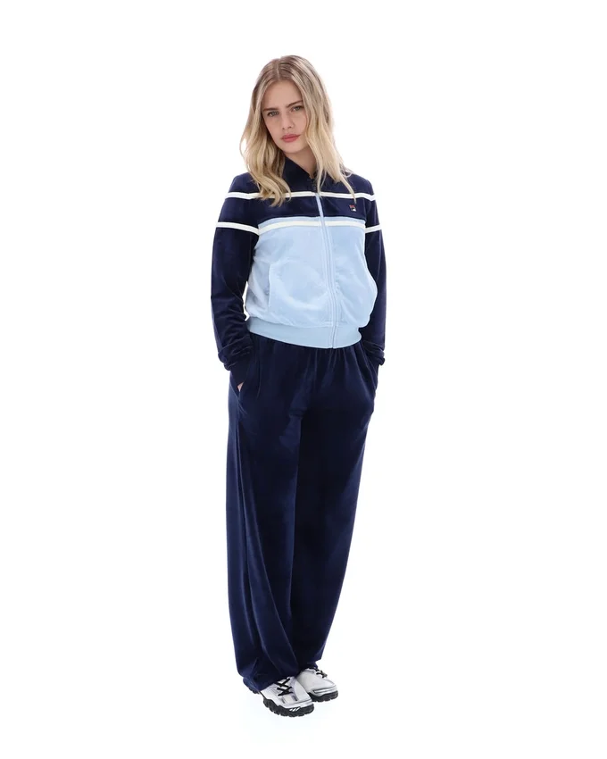 Sudadera corta con cremallera Giovana de Fila en azul marino