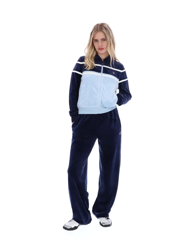 Sudadera corta con cremallera Giovana de Fila en azul marino