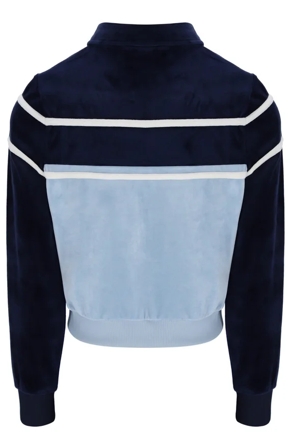 Sudadera corta con cremallera Giovana de Fila en azul marino