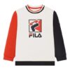 Sudadera de algodón de manga larga «Blanco Rojo»