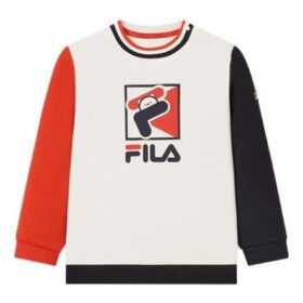 Sudadera de algodón de manga larga «Blanco Rojo»