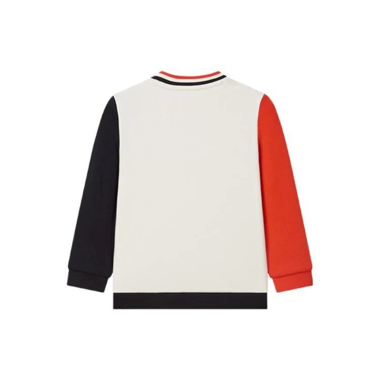 Sudadera de algodón de manga larga «Blanco Rojo»