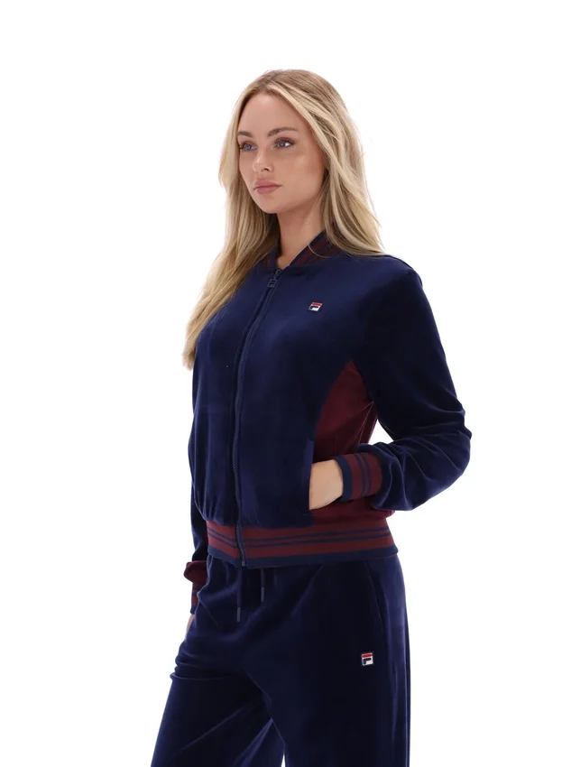 Sudadera de béisbol con cremallera Fila Jenesis en azul marino