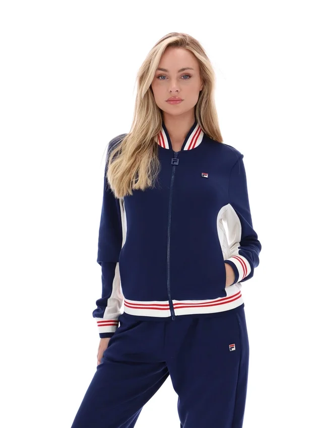 Sudadera de béisbol icónica Silvana de Fila en azul marino