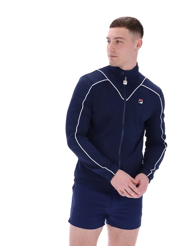 Sudadera de chándal con ribetes Fila Noble Archive en azul marino