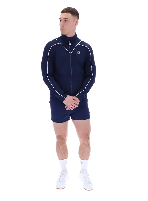 Sudadera de chándal con ribetes Fila Noble Archive en azul marino