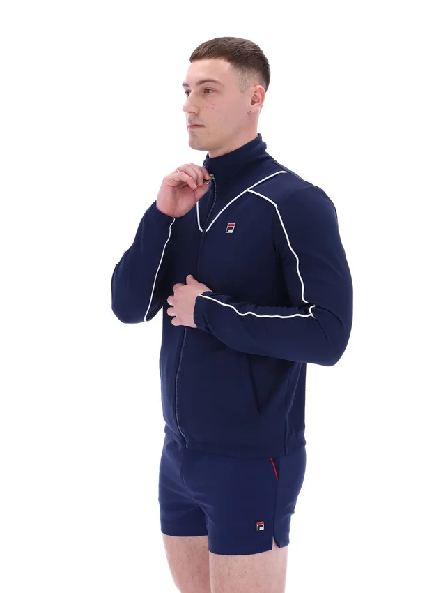 Sudadera de chándal con ribetes Fila Noble Archive en azul marino