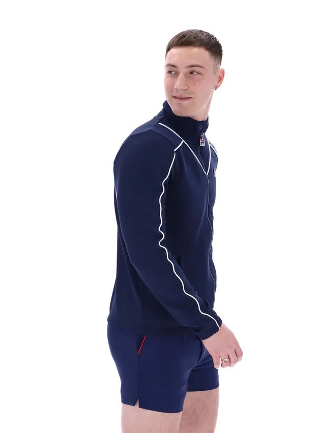 Sudadera de chándal con ribetes Fila Noble Archive en azul marino